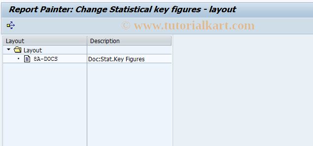 SAP TCode 9KEO - Change Layout for Document with Statistical KF
