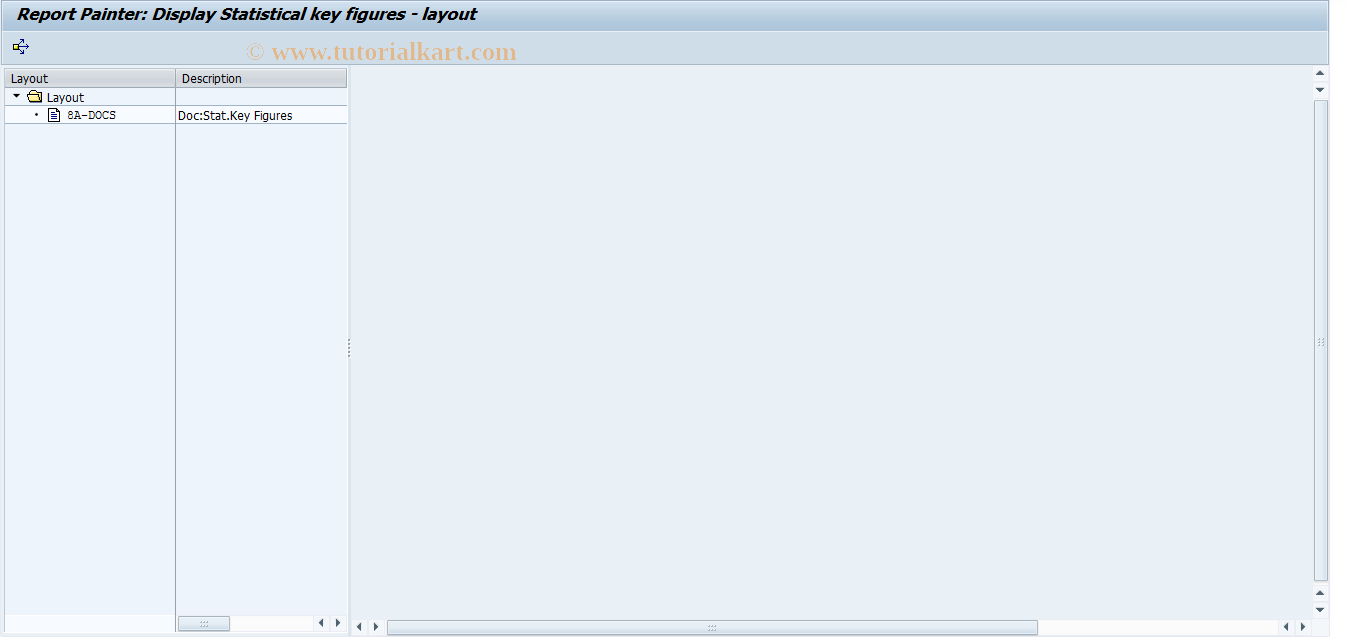 SAP TCode 9KEP - Display Layout for Document with Statistical KF