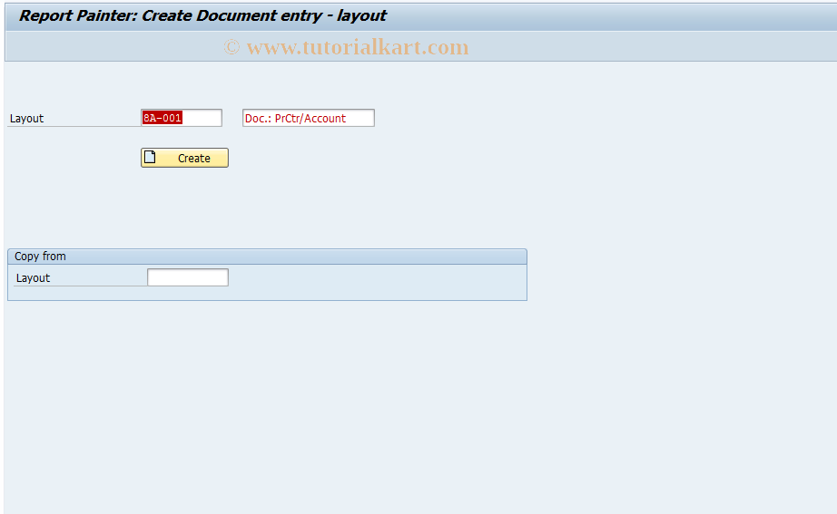 SAP TCode 9KES - Create Layout for Actual Document Entry