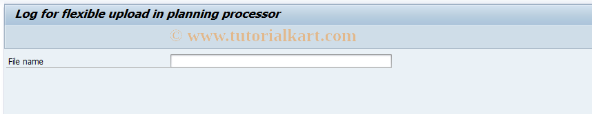 SAP TCode 9KEY - Log for Flexible Actual Excel Upload