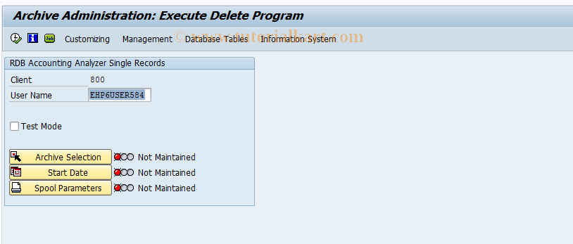 SAP TCode AARDB2 - Delete Archived Single Records