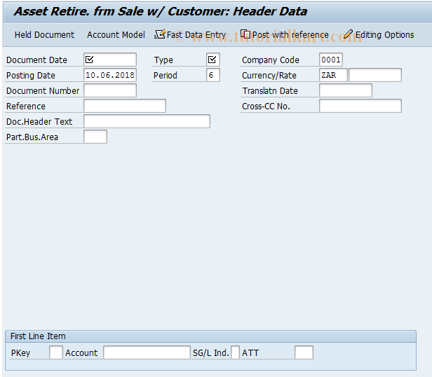 SAP TCode ABAD_OLD - Asset Retire. frm Sale w/ Customer