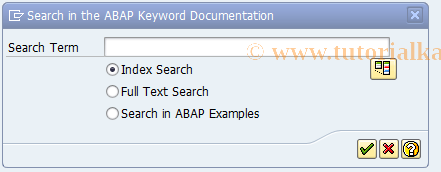 SAP TCode ABAP_DOCU_SHOW - Call ABAP Keyword Documentation