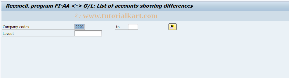 SAP TCode ABST2 - Reconciliation Analysis FI-AA