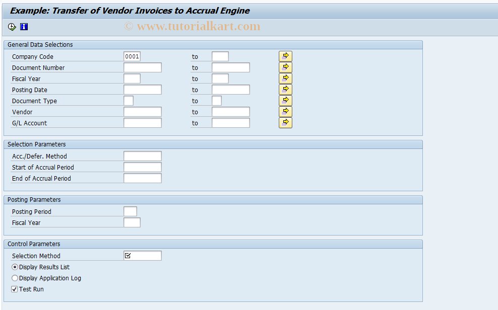 SAP TCode ACACDATATRANS - Example: Data Transfer to ACE
