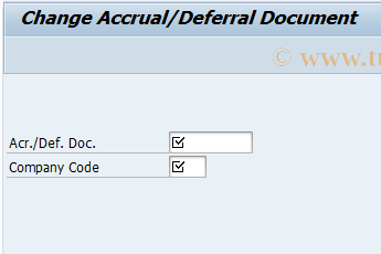 SAP TCode ACCR02 - Change Accrual/Deferral Document