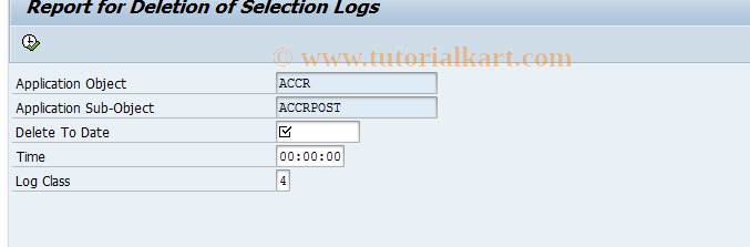 SAP TCode ACCR06 - Delete Accruals/Deferrals Log