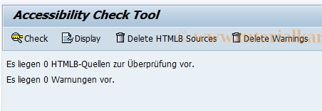 SAP TCode ACC_CHECK - Accessibility Checktool CRM PC UI