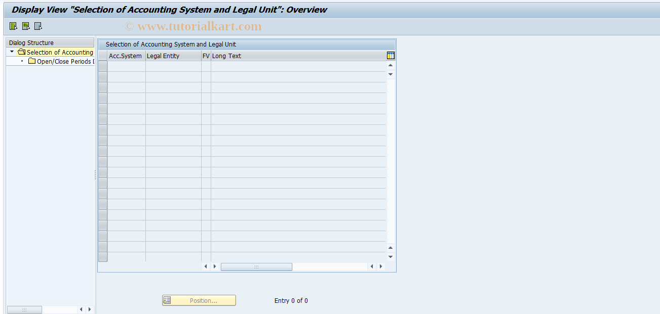 SAP TCode ACC_PERIOD - Open and Close Periods