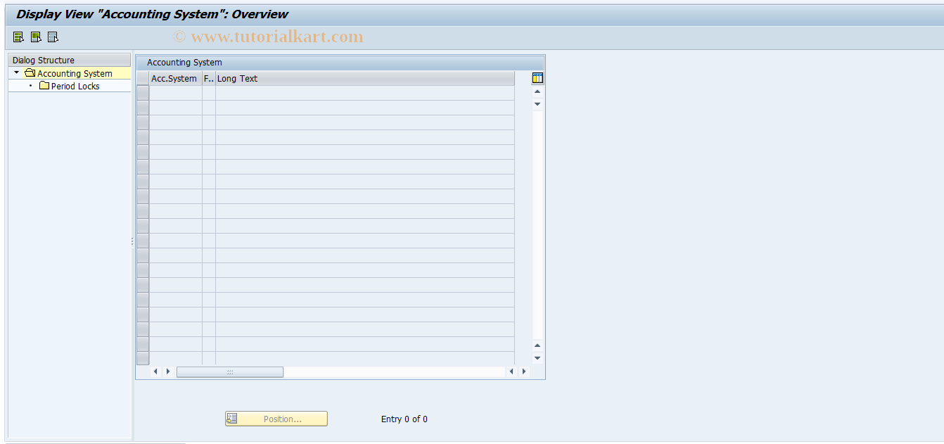 SAP TCode ACC_PERIOD_LE - Open and Close Periods