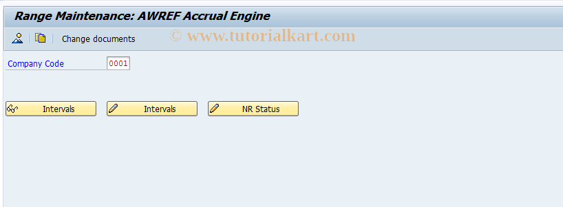 SAP TCode ACEPS_AWREF - Number Range Maintenance: ACE