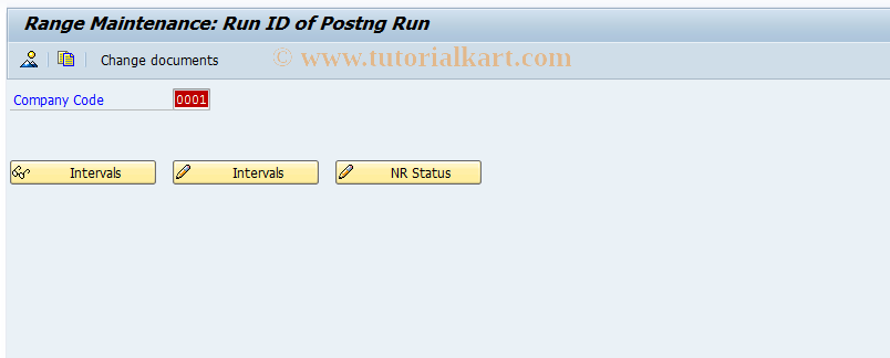 SAP TCode ACEPS_RUNID - Number Range Maint: ACE Posting Run