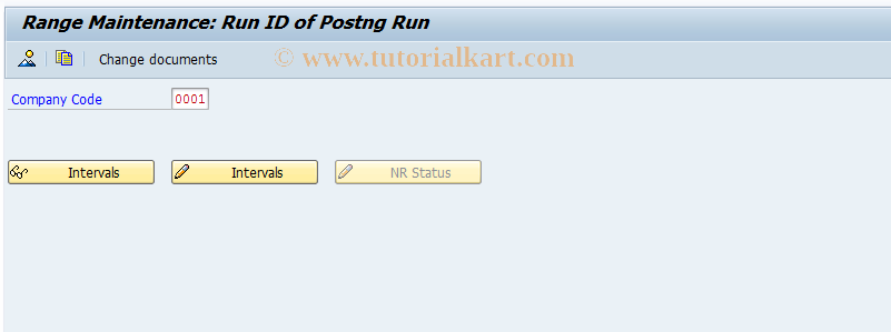SAP TCode ACEPS_RUNID_TST - Number Range: Test Posting Run ACE