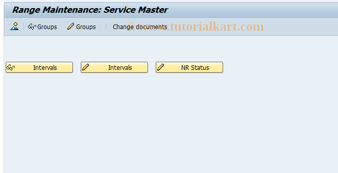 SAP TCode ACNR - Number  Range Maintenance: External  Service