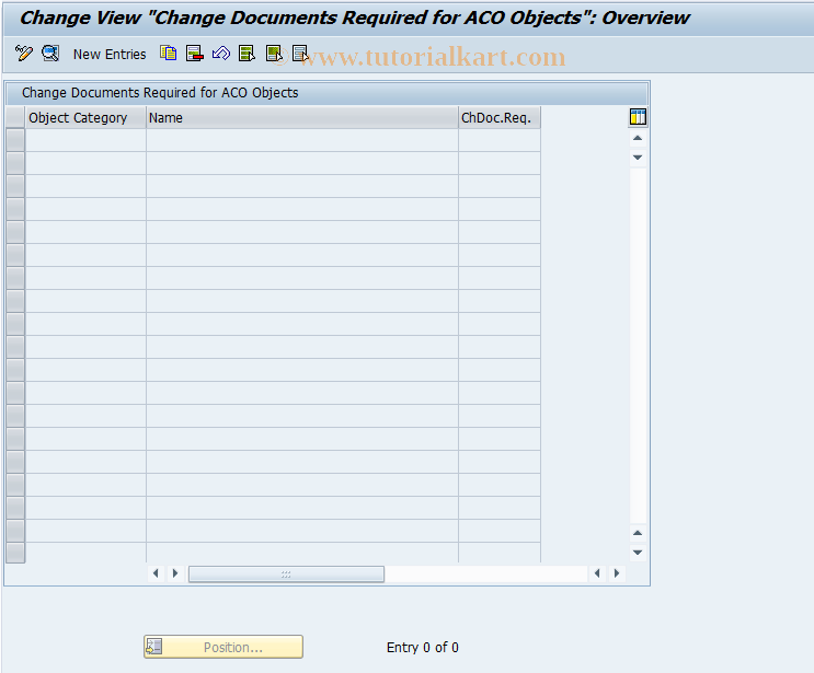SAP TCode ACO4 - Change Documents for ACO Objects