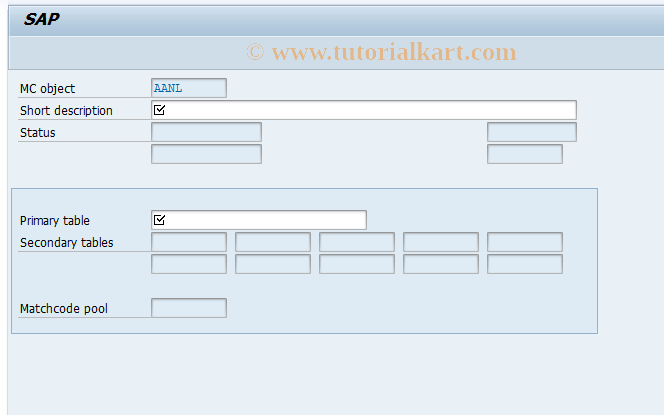 SAP TCode AD21 - Matchcode maintenance (for IMG)