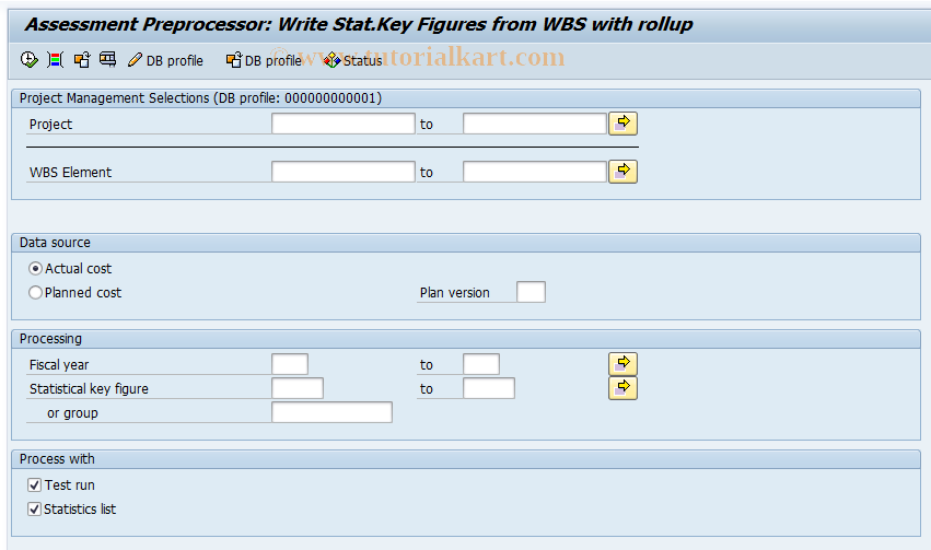 SAP TCode AD43 - Assessment Preprocessor with rollup