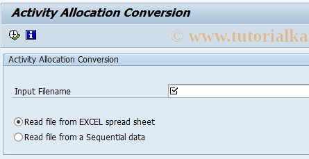 SAP TCode ADAA - Activity Allocation Conversion