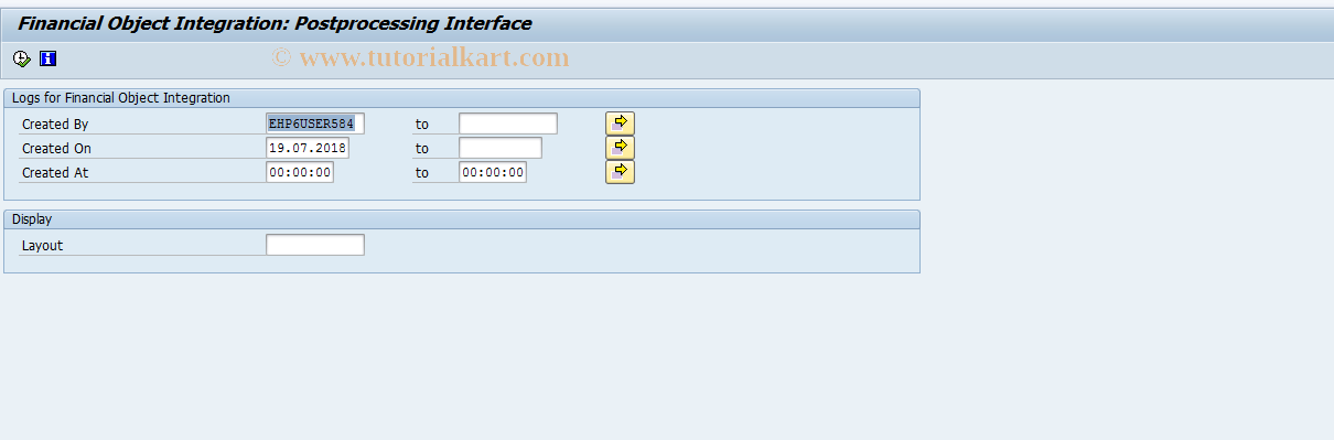 SAP TCode AFO_FOI_PP - FO Integration: Post-Processing