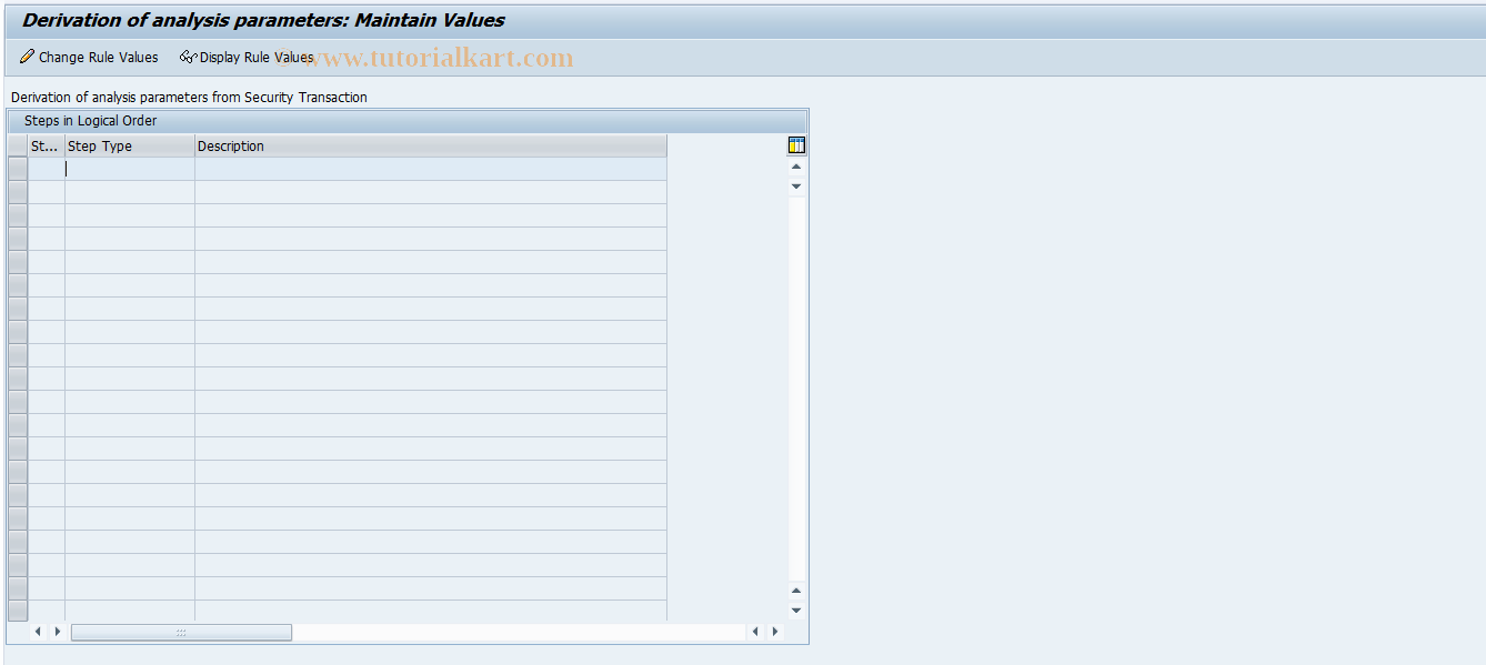 SAP TCode AFO_FOI_RULE_ST - Security Tran: Maintain Rule Entries