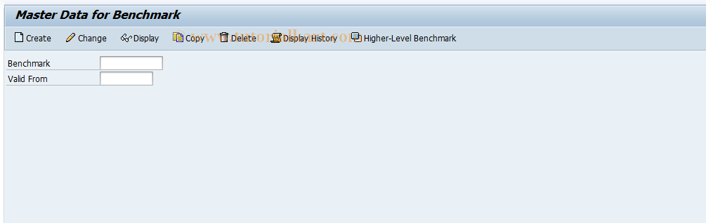 SAP TCode AFWBM - Edit Master Data for Benchmark