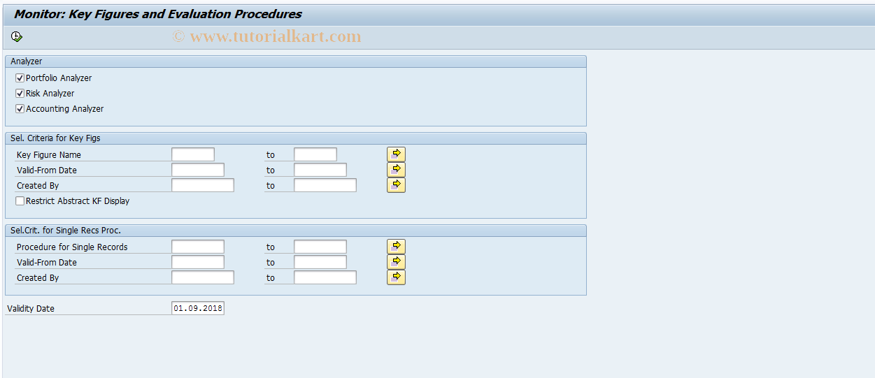 SAP TCode AFWKF_AA_MD - Master Data Reporting for RDB