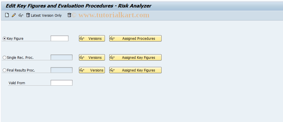 SAP TCode AFWKF_RA - Key Figures and Evaluation Procedures