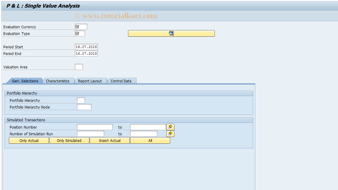 SAP TCode AISPL - Einzelwertanalyse: Gewinn & Verlust