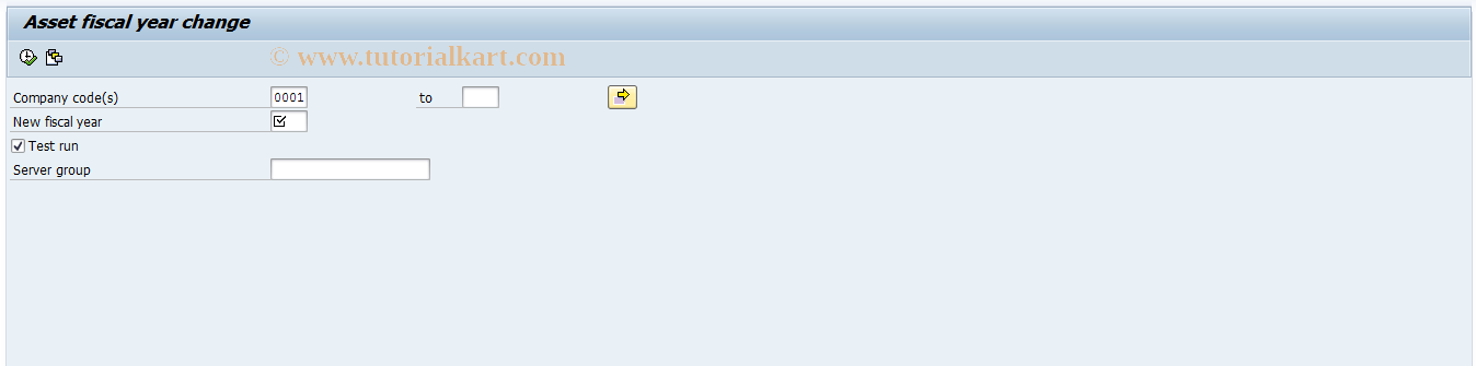 SAP TCode AJRW - Fiscal Year Change