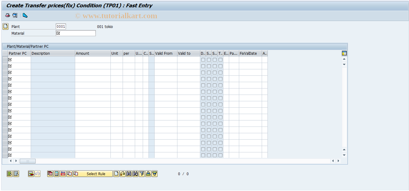 SAP TCode AKE1 - Create Condition