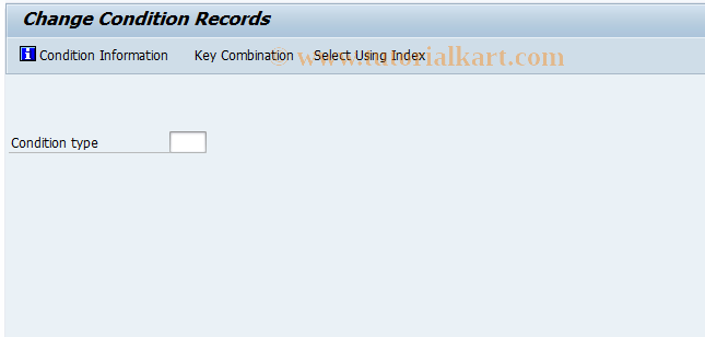 SAP TCode AKE2 - Change Condition