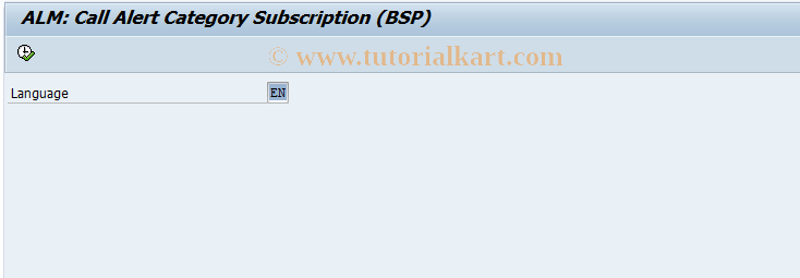 SAP TCode ALRTSUBSCR - Subscribe to Alert Categories