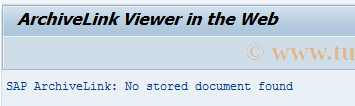 SAP TCode ALVIEWER - ArchiveLink Viewer in the Web