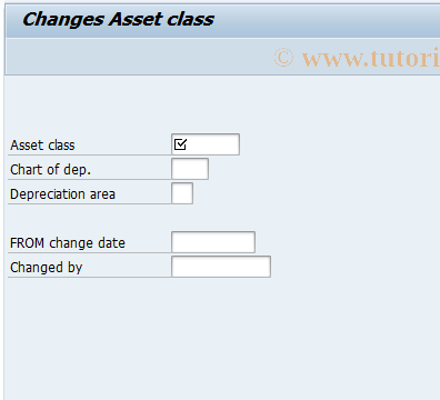 SAP TCode AM04 - Changes to Asset Classes