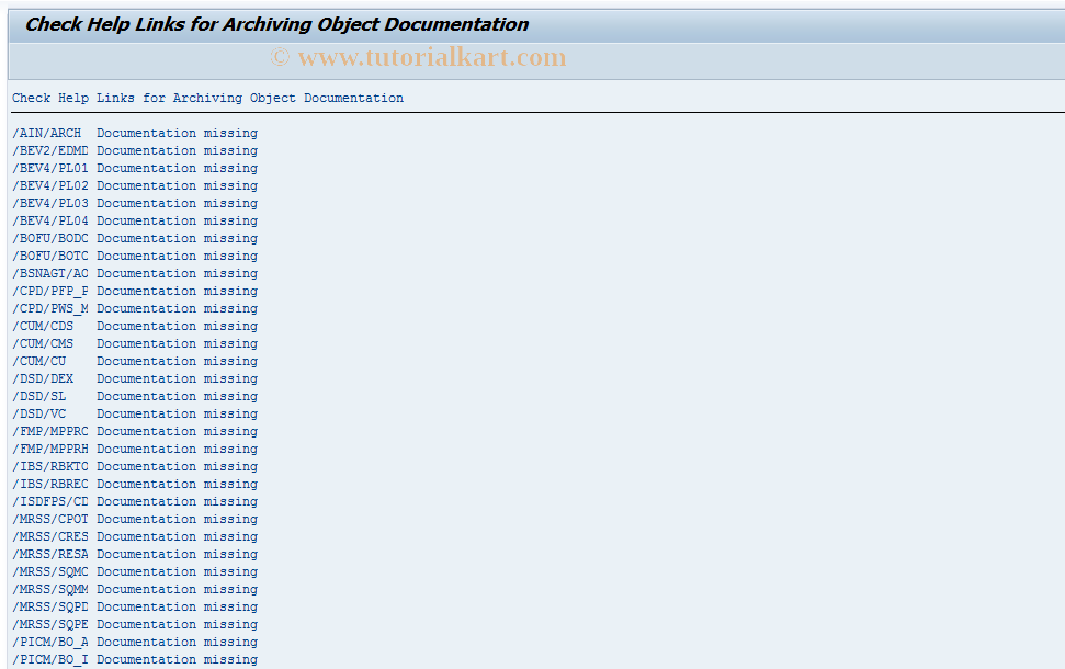 SAP TCode ANNETTE - Check Archiving Documentation