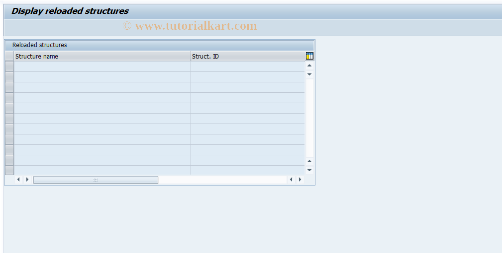 SAP TCode ANZARCH - Display Reloaded Structures