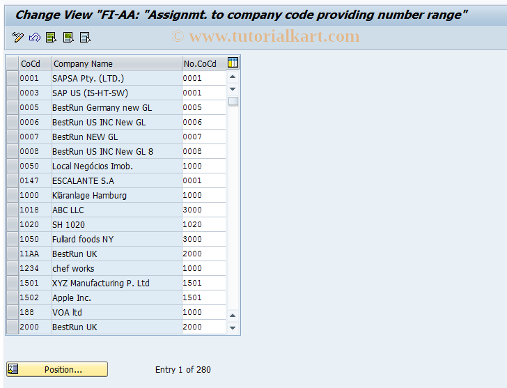 SAP TCode AO11 - Assign number range