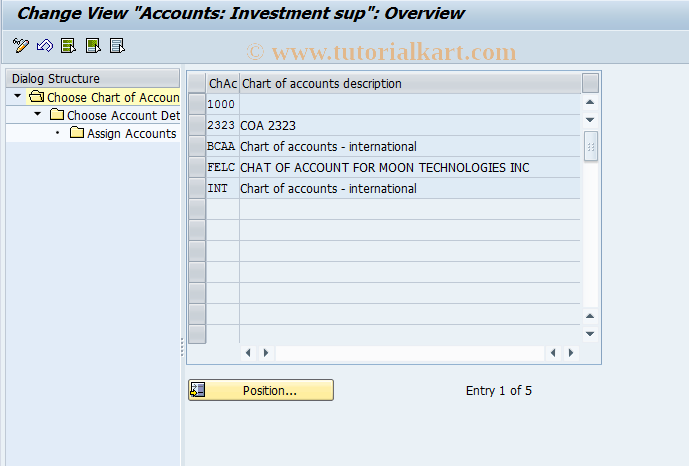 account assignment tcode in sap
