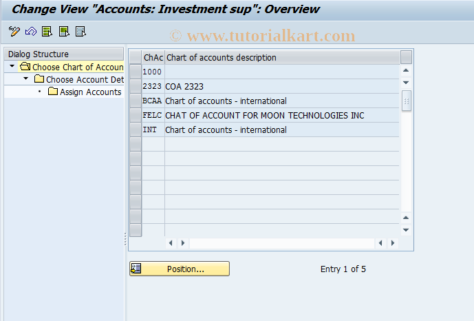 sap automatic account assignment tcode