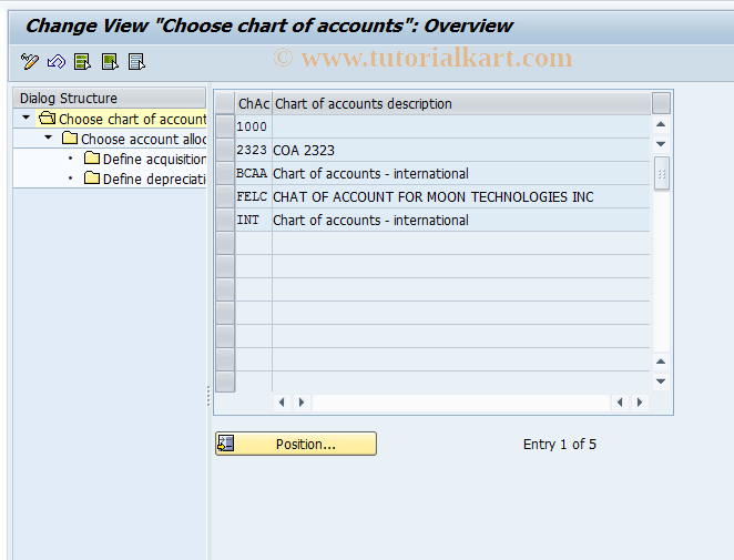 SAP TCode AO90_OLD - Account assignmt Acquisitions