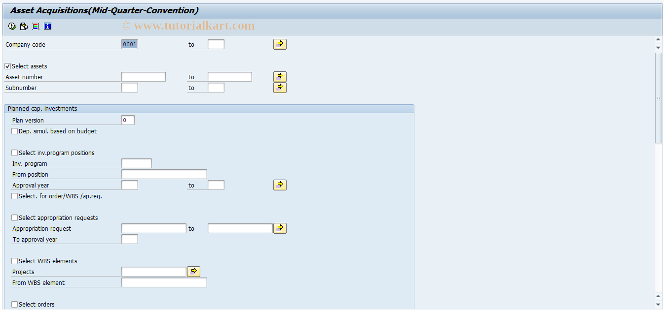 SAP TCode AR21 - Mid-quarter Alert Report