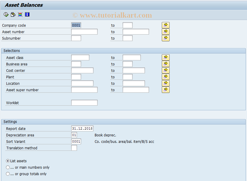 SAP TCode AR32N - Call Create Worklist