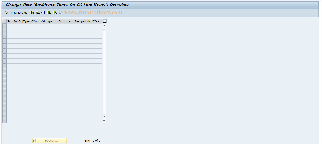 SAP TCode ARCU_COIT1 - Residence Times for CO Line Items