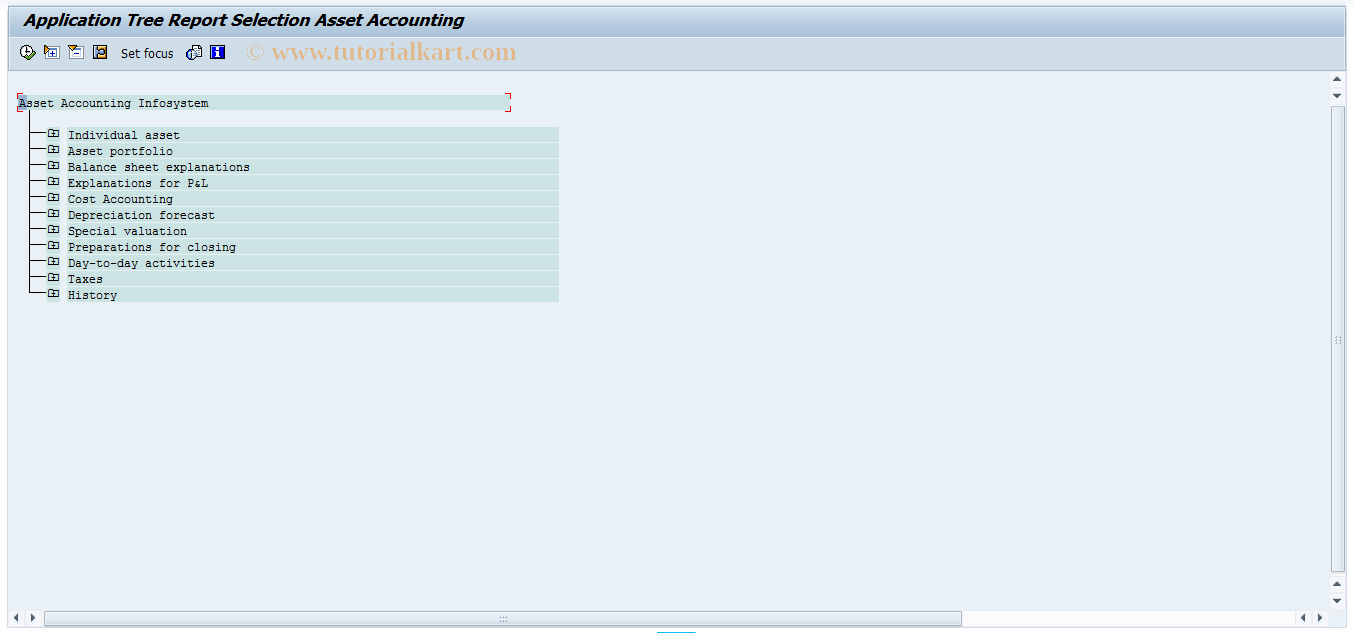 SAP TCode ART0 - FIAA - Information System