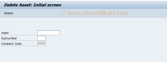 SAP TCode AS06 - Delete Asset Record/Mark for  Deletion 