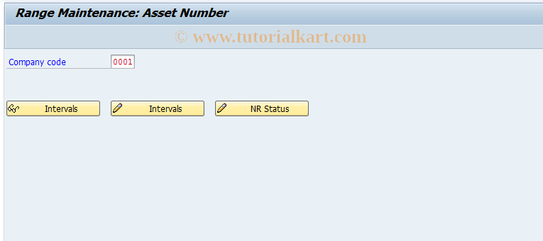 SAP TCode AS08 - Number Ranges:Asset Number