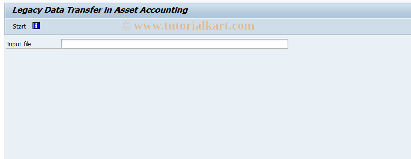 SAP TCode AS100 - Legacy Data Transfer using Excel