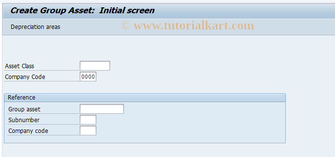 SAP TCode AS21 - Create Group Asset