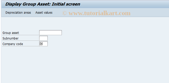 SAP TCode AS23 - Display Group Asset