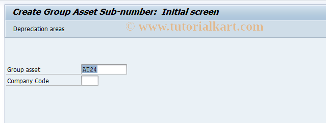 SAP TCode AS24 - Create Group Asset Subnumber